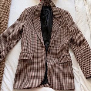 Zara Houndstooth Blazer with Black Interior